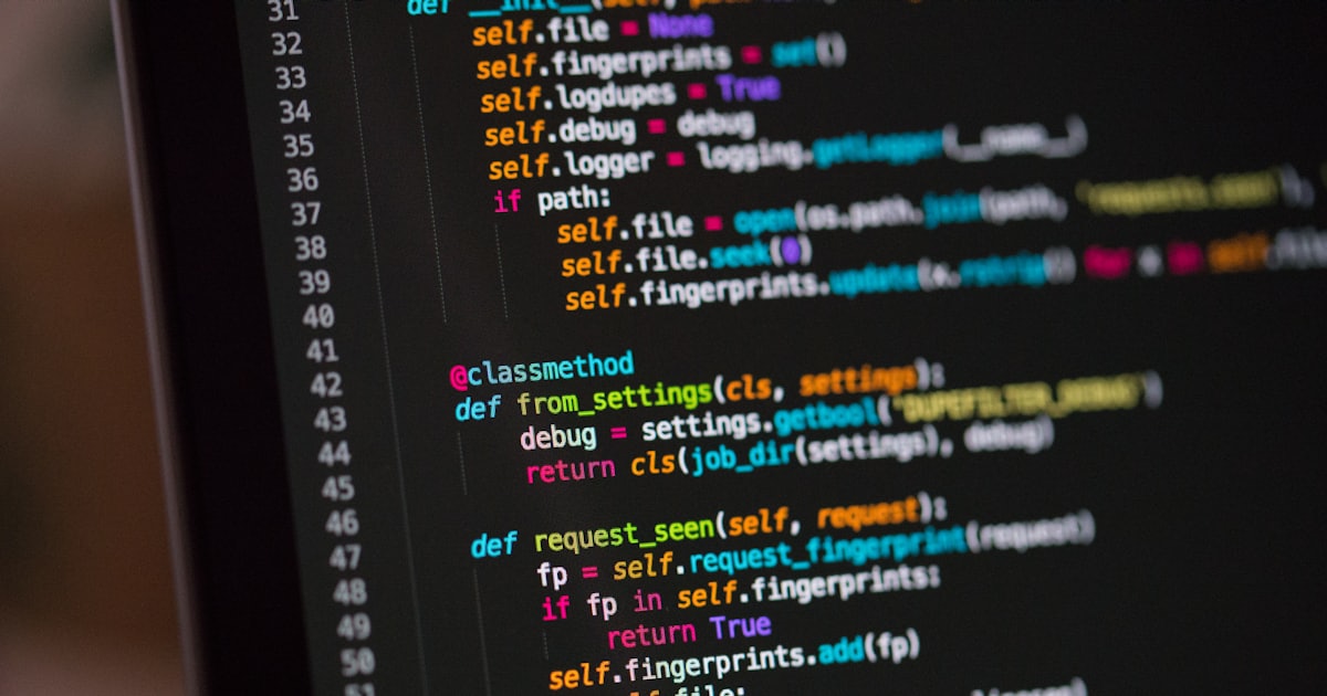 a computer screen with a bunch of code on it