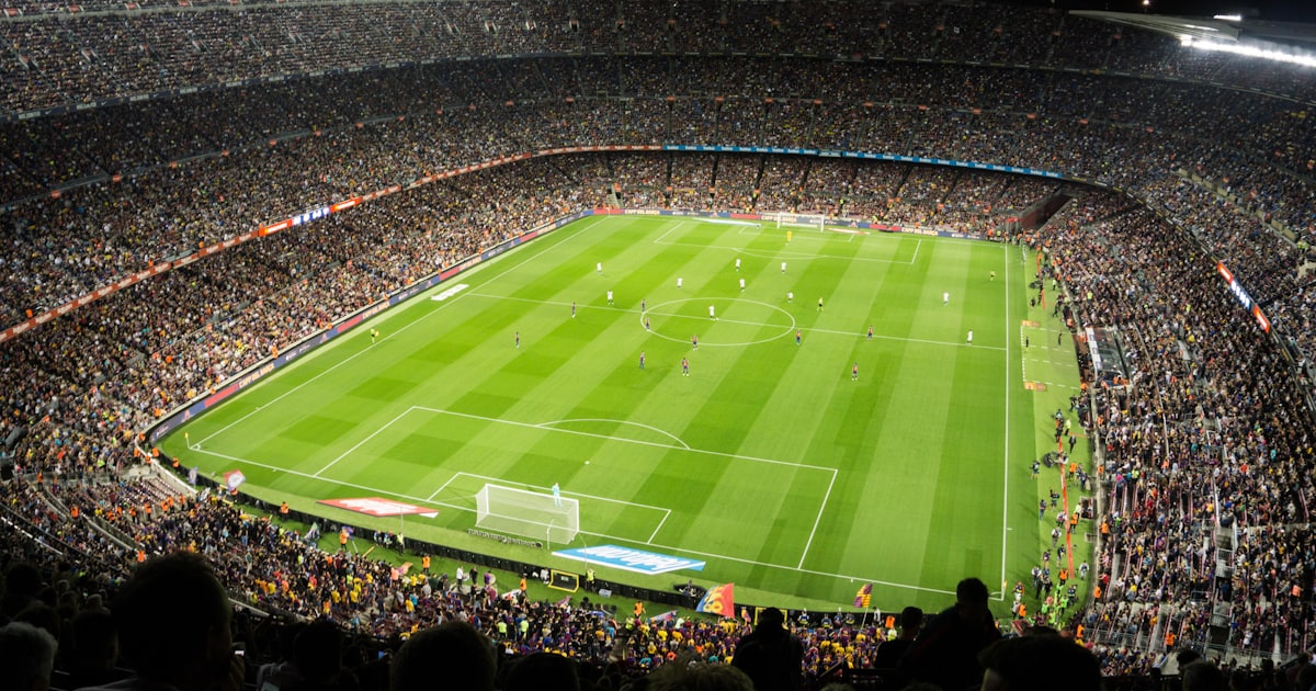people watching soccer game in stadium